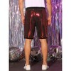 INSPIRE CHIC Men's Summer Elastic Waist Party Shiny Sequins Shorts - 3 of 4