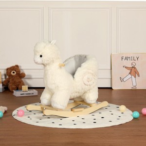 SEVOBAL Toy Vehicles Kids Ride On Rocking Horse with Lullaby Song Hand Puppets and Safety Belt for Toddlers 1-3 Years - 1 of 4