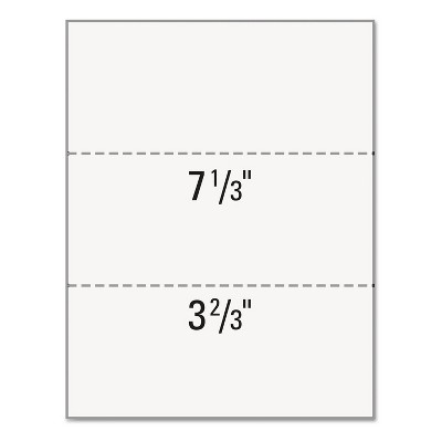 Printworks Professional Office Paper Perforated 3 2/3" & 7 1/3" From Bottom 8 1/2 x 11 20-lb 500/Rm