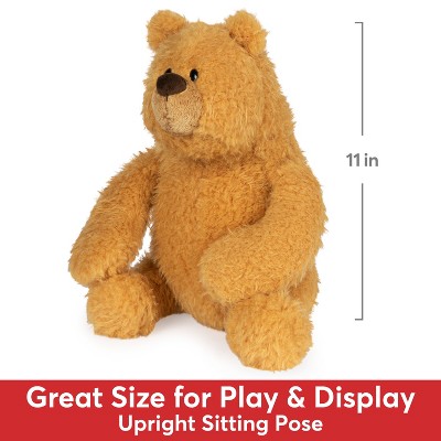 Classic Brown 11" Plush Teddy Bear with Squishy Paws