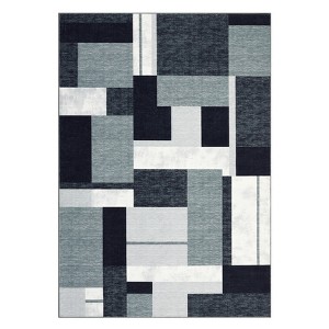 COZONY Washable Modern Geometric Rug with Non-Slip Backing - 1 of 4