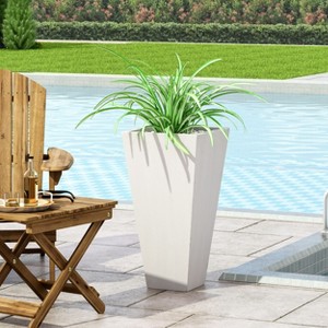 Christopher Knight Home Outdoor Modern Tapered Lightweight Concrete Planter - 1 of 4