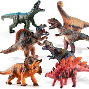 TEMI 7 Piece Jumbo Dinosaur Toys for Kids 3-5,Large Soft Toys for Dinosaur Lovers, Boys, Toddler Ages 5-7 Years, Perfect Party Favors, Birthday Gifts - 1 of 3