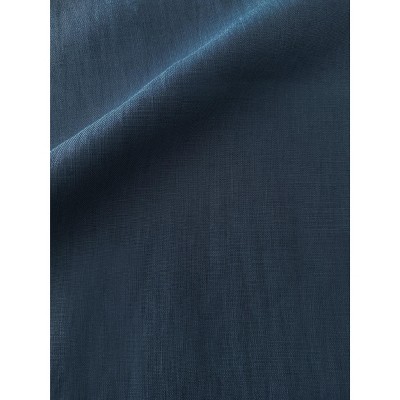 Navy Blue Linen Euro Throw Pillow with Hidden Zipper