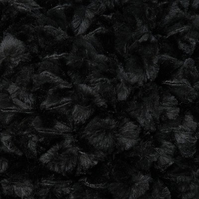 Sofia Black Velvet Shimmer Poms 20" Square Throw Pillow