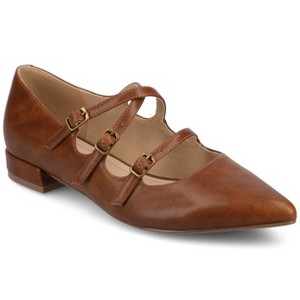 Journee Women's Gretel Multistrap Ballet Pumps - 1 of 4