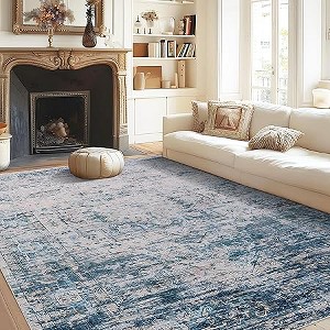 Area Rugs, Large Rugs for Living Room Ombre Vintage Distressed Bedroom Rug, Soft Non Slip Area Rug for Room - 1 of 4