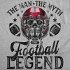 Mens Funny T Shirts The Man The Myth The Football Legend Sarcastic Graphic Novelty Tee For Men - Crazy Dog Men's T Shirt For Football Season - 2 of 4