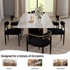 Modern 7-Piece Faux Marble Dining Table with Boucle Chairs in Dining Room Set for Kitchen - Morden Fort - 2 of 4