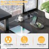 Aheaplus L Shaped Desk with Charging Staion and LED Light, Corner Desk with Hutch and Monitor Stand - 4 of 4