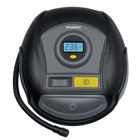 Portable tire inflator shop with digital gauge