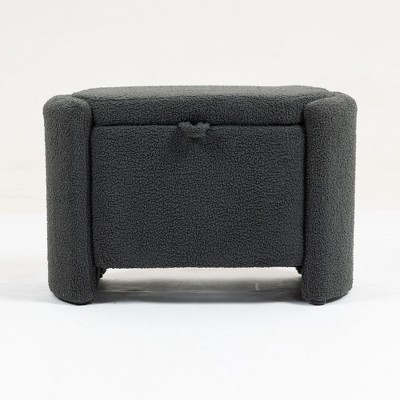 NicBex Modern Storage Ottoman with Solid Wood Frame, Mid Century Reading Armchair for Living Room, Bedroom