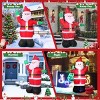 HOMDOX 3.9 × 1.97 × 6.2 FT Christmas Inflatable Santa Claus In/Outdoor Decorations Built-in colorful LED Light Blow Up Weatherproof for Xmas Party - 2 of 4