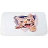 The Lakeside Collection Cat Memory Foam Bath Rugs & Shower Curtain Complete 16 Pc Set - 3 of 4