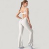 Anna-Kaci Active Women's Sleeveless Open Back Fitted Jumpsuit with Flare Leg Design - 4 of 4