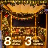 Ollny 600 LED Warm White IP67 Waterproof Christmas Lights (Clear Wire, Plug in, 8 Modes) - 3 of 4