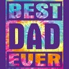 Women's Design By Humans Vintage Tie Dye Best Dad Ever By Racerback Tank Top - 2 of 2