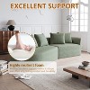 GDFStudio Truman Modern Chenille Upholstered 4-Seater Curved Cloud Sectional Sofa with 4 Throw Pillows - 4 of 4