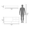 55.1" FSC Certified Engineered TV Stand Wood Set with Wall Shelf, 1 Door, and 3 Shelves for Living Room and Bedroom - 4 of 4