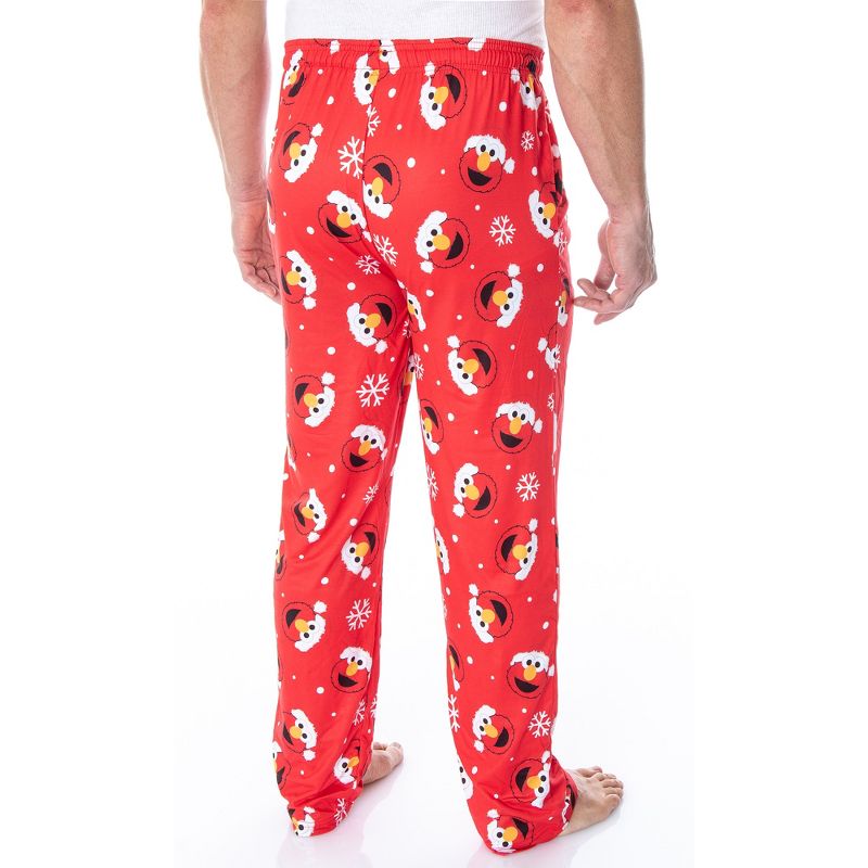 Sesame Street Men's Santa Elmo Christmas Holiday Lounge Pajama Pants, 3 of 6