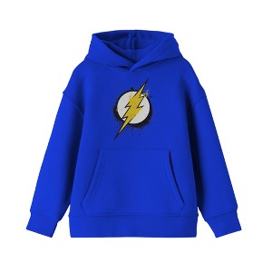 The Flash Grunge Logo Youth Boy's Royal Blue Hoodie - 1 of 1