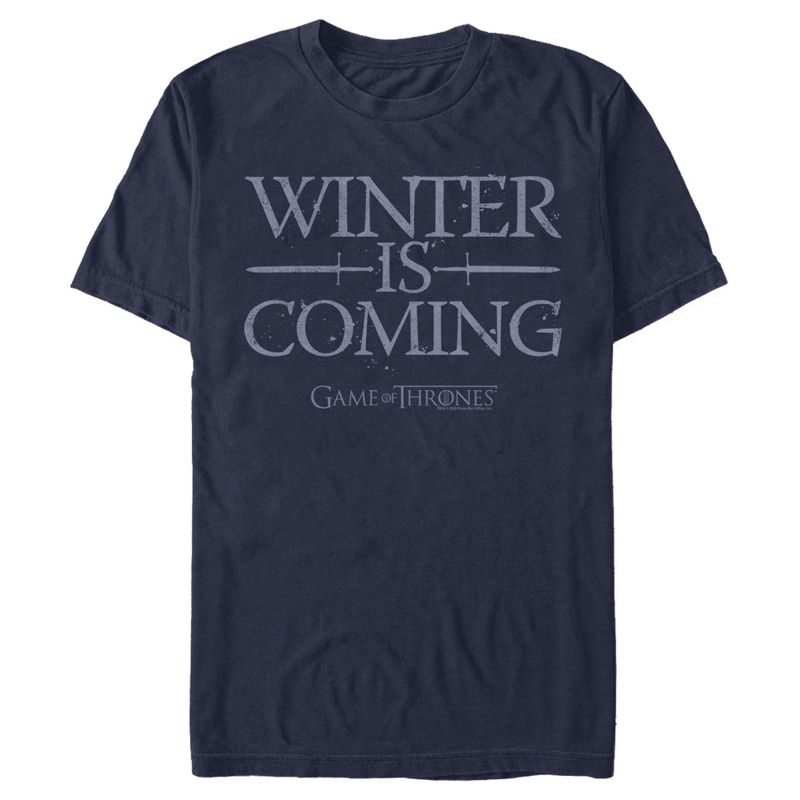 Men's Game of Thrones Winter is Coming Mantra T-Shirt, 1 of 5