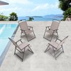 4pc Patio Folding Chairs - Beige - Crestlive Products: Weather-Resistant Outdoor Seating, Steel Frame, No Assembly Required - 2 of 4