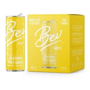 Bev Pinot Grigio White Wine - 4pk/250ml Cans - 1 of 4