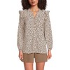 Lands' End Women's Cotton Voille Ruffle Front Blouse - 3 of 3