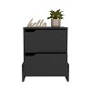 NicBex Modren Nightstand with 2 Drawers,Engineered Wood Bedside Table with Stylish Base for Bedroom,Living Room - 3 of 4