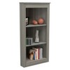 47.2" 3 Level Corner Bookshelf Smoked Oak - Inval: Contemporary Storage, Melamine Finish, MDF - 4 of 4