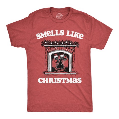 Мужские футболки Crazy Dog T-Shirts, Inc. Mens Funny T Shirts Smells Like Christmas Sarcastic Santa Claus Graphic Novelty Tee for Men - Crazy Dog Men's T Shirt Gift For Christmas Red M