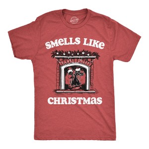 Mens Funny T Shirts Smells Like Christmas Sarcastic Santa Claus Graphic Novelty Tee For Men - Crazy Dog Men's T Shirt - 1 of 4