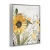 Stupell Industries Sunflower Floral over Vintage Plant Framed Giclee Art - 2 of 4