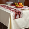 Unique Bargains Christmas Table Runner Plaid Christmas Tree Polyester Red White Black 71x14 Inch 1 Pc - 2 of 4