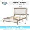AMERLIFE Upholstered Solid Wood Bed Frame with Linen Headboard & Footboard Nailhead Trim - 2 of 4