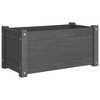 vidaXL Garden Planters 2 pcs Gray 23.6"x12.2"x12.2" Solid Wood Pine - 3 of 4