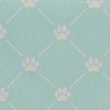 Bone Dry Polyester Pet Bin Trellis Paw Light Aqua Round Medium 12x15x15 - 2 of 4