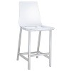 Clear and Chrome Counter Height Stools (Set of 2) - 4 of 4