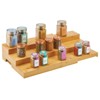 mDesign Bamboo Expandable Kitchen Cabinet, Pantry Spice Rack - Natural Wood - image 2 of 4