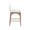 Meridian Furniture,Waldorf Cream Boucle Fabric Stool - 4 of 4