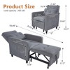 NicBex 28.35 Inch Convertible Single Sofa,Pull Out Sleeper Chair Beds with Side Pockets for Living Room,Apartment,Gray - 3 of 4