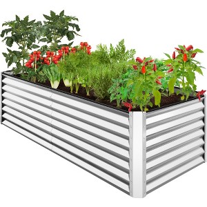 Best Choice Products 8x4x2ft Outdoor Metal Raised Garden Bed, Planter Box for Vegetables, Flowers, Herbs - 1 of 4