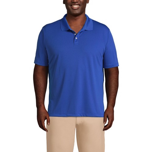Lands' End Men's Big Short Sleeve Solid Active Polo - - Dark Cobalt ...