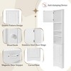 ORRD Multi-Functional Corner Cabinet – Tall Bathroom Storage with Two Doors, Adjustable Shelves, Open Shelf, White - 4 of 4