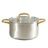 Oster Davinelle 12 Piece Stainless Steel Cookware Set in Silver with Gold Handle - 2 of 4