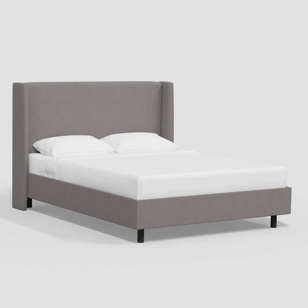 Photos - Wardrobe Twin Antwerp Wingback Platform Bed in Linen Gray - Threshold™