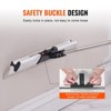 VEVOR Drywall Skimming Kit, Handle + Fixator Smoothing Knife Accessory, Professional Skim Coat Tools For Drywall, Wipe, Silver (No Blade) - 3 of 4