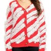 Tipsy Elves Women’s Candy Cane Tinsel Cardigan - Holiday Festive Sweater - image 3 of 4