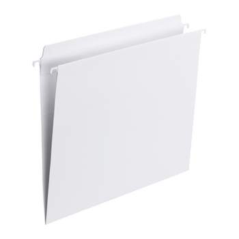 Smead FasTab Hanging File Folder, Straight-Cut Built-In Tab, Letter Size, White, 20 per Box (64102)